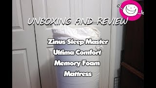 UNBOXING AND REVIEW Amazon Zinus Sleep Master Ultima Comfort Memory Foam Mattress😍 [upl. by Hilaria323]