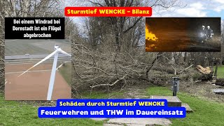 Sturmtief WENCKE über 200 Feuerwehreinsätze Sturm Bilanz [upl. by Tamarra]