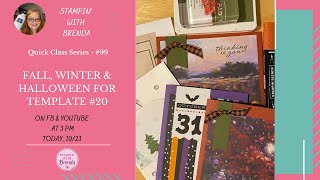 Quick Class 99  FallWinter Cards with Template 20 [upl. by Asiulana]