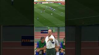 Scolari’s reaction to Ronaldinho’s free kick goal • England vs Brazil [upl. by Arahd]