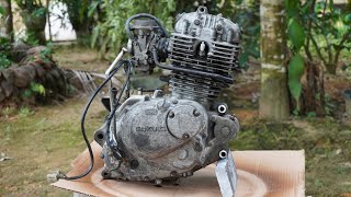 Suzuki Djebel 200 Motorcycle Engine full Restoration [upl. by Ttenna]