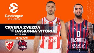 Crvena Zvezda vs Baskonia Vitoria I Euroleague Live Score Updates [upl. by Aikemit713]