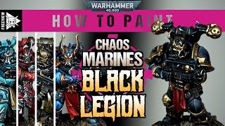 How To Paint Chaos Black Legion  Way of The Brush Warhammer 40000 Tutorial [upl. by Enohsal]