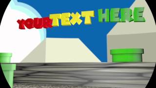 Cinema 4D  Super Mario  Free Intro Templates 04 [upl. by Eyssej]