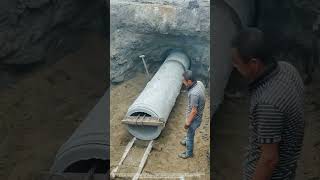 Smart Way Of Laying Cement Pipes [upl. by Mcnally]