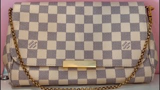 LOUIS VUITTON DAMIER AZUR PRINT 🤍 Croisette amp LV Favorite MM [upl. by Brost]