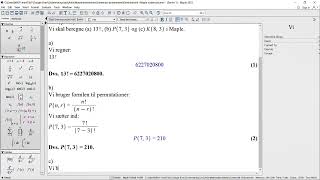 Kombinatorik i Maple [upl. by Jamil]