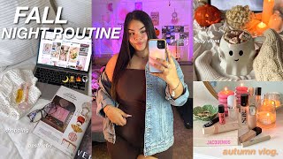 FALL NIGHT ROUTINE 🌙 self care cozy relaxing cooking amp aesthetic vlog [upl. by Jillie]