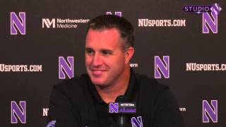 Football  Pat Fitzgerald Duke Monday Press Conference 091415 [upl. by Rudolf]