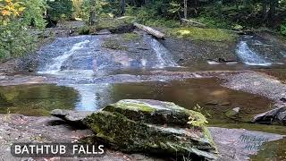 Bathtub Falls  Carp River  Porcupine Mountains National Forest Michigan [upl. by Nylsor]