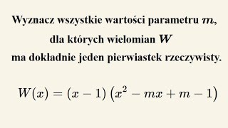 Wielomian z parametrem  poziom rozszerzony  zadanie z informatora CKE 2025 [upl. by Ailyn]