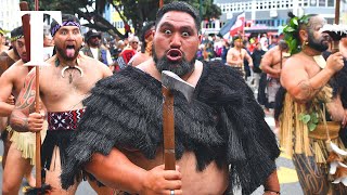 New Zealand protest thousands march against bill on Maori rights [upl. by Leasia]