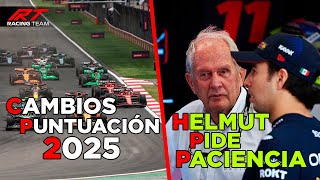 🚨 ¡ULTIMA HORA CAMBIOS de PUNTUACIÓN en F1 2025 ✔ HELMUT pide PACIENCIA a CHECO para RENOVAR 🔥 F1 [upl. by Sharity]