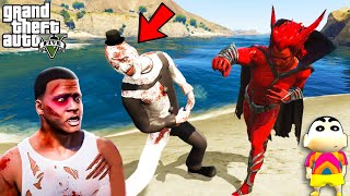 SERBIAN DANCING LADY Fight DEVIL BOSS To Save SHINCHAN and CHOP in GTA 5 [upl. by Eseuqram]