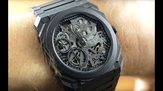 2019 Bulgari Octo Finissimo Black Ceramic 103126 Bulgari Watch Review [upl. by Amlas729]