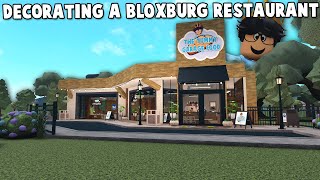 decorating my BLOXBURG MODERN INDUSTRIAL RUSTIC RESTAURANT [upl. by Ylas]