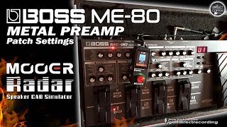 BOSS ME 80  IMPULSE RESPONSE  Mooer Radar Metal Distortion [upl. by Berglund216]