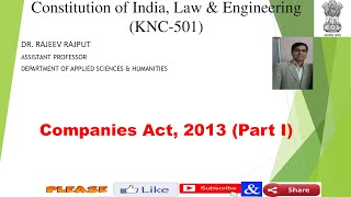 Companies Act 2013 Part I  KNC501  AKTU [upl. by Jewelle214]