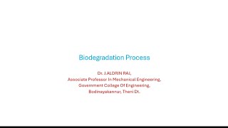 Biodegradation Process [upl. by Erdnaed]