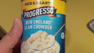 Product Review Progresso Clam chowder [upl. by Zetneuq980]