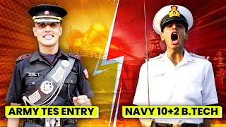 Army 102 TES Entry Vs Navy 102 BTech Entry  Difference Between Army 102 TES amp Navy BTech Entry [upl. by Brooking707]