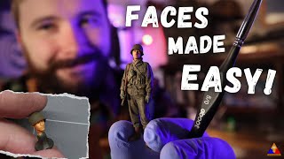 The EASIEST Way to Paint Realistic Scale Model Figure Faces [upl. by Anabal755]