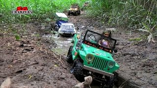 12 Scale RC offroad Trucks adventures Tampines Quarry Wraith scx10 Jeep Brute FJ Cruiser Sawback [upl. by Enilra]