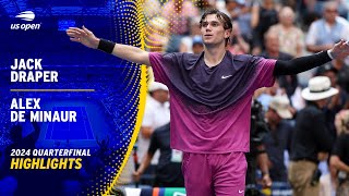 Jack Draper vs Alex de Minaur Highlights  2024 US Open Quarterfinal [upl. by Namron]