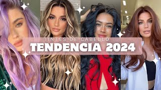 TENDENCIA 2024 COLORES DE CABELLO TINTES DE MODA PARA CABELLO 2024 CABELLOS Y ESTILOS 2024 [upl. by Rednasxela]