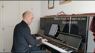 Hansen Sonata for cornet and piano  Allegro con anima  accompaniment  play along [upl. by Rech24]