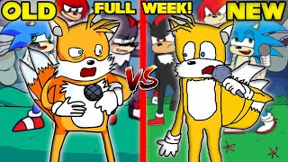 FNF Tails Gets Trolled V4  FULL WEEK Old vs New talentless fox  high shovel v3 vs v4 [upl. by Gilbertson]