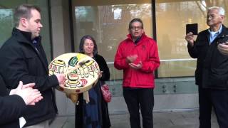 Kwakiutl Song outside Vancouver Court house [upl. by Estey]