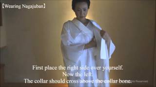 KITSUKE How to wear Kimono 【Part1】putting on Japanese undergarment ＾∀＾ [upl. by Ixel]