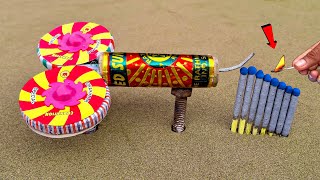 Diwali 2 Chakri And Rocket Combo Vs Matchstick Chain Reaction Domino  Crackers Amazing Experiment😱 [upl. by Llewol534]