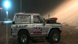 3000bhp nitro V8 Nissan Patrol attacks a massive sand dune [upl. by Nnep656]