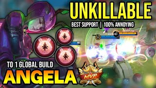 ANGELA BEST BUILD 2023  BUILD TOP 1 GLOBAL ANGELA GAMEPLAY  MOBILE LEGENDS✓ [upl. by Auqinehs]