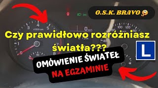 OSK BRAVO  Prawo jazdy  Nauka Jazdy  Światła Kia Rio 4 egzamin  omówienie świateł na egzaminie 🚦 [upl. by Argela]