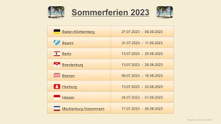 Sommerferien 2023 [upl. by Ainatnas518]