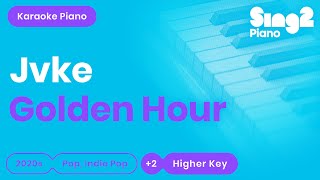 JVKE  golden hour Higher Key Karaoke Piano [upl. by Topliffe]