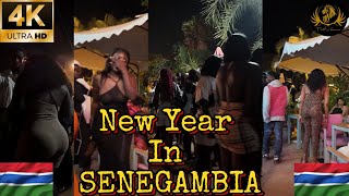 4k 🇬🇲 New Year Celebration Walk Tour From SENEGAMBIA To VILLAGE MALL In KOTU  The Gambia [upl. by Jeffry]