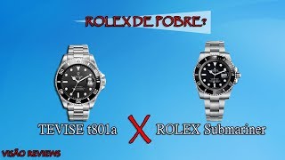 RELÓGIO TEVISE T801 ROLEX SUBMARINER DE BAIXO CUSTO [upl. by Attenol]