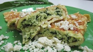 Savory Spinach Ricotta Crepes  Dietplan101com [upl. by Sukram]