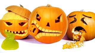 10 Awesome Halloween Pumpkin Carving Ideas [upl. by Adlesirg]