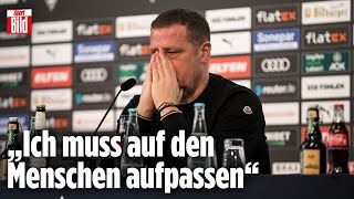 „Erschöpft und müde“ Die AbschiedsPressekonferenz von Max Eberl [upl. by Ellehcir]