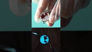 DIY GlowintheDark Bracelet with Real Rose Petals  Resin Art Tutorial shorts just2pour [upl. by Ysirhc42]