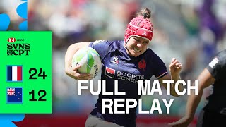 France stun Black Fern 7s  France v New Zealand  Full Match Replay  Cape Town HSBC SVNS [upl. by Gnep]