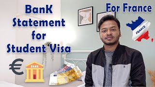 Everything About Bank Statement for Student Visa in France  Higher Study in France from Bangladesh [upl. by Dekow]