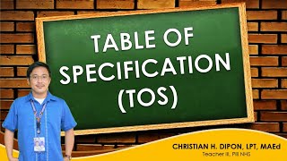 TABLE OF SPECIFICATION TOS  Definition Importance and Preparation  TestBluePrint [upl. by Oinotnas269]