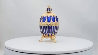 1885 Blue Enamel Ribbed Russian Faberge Egg [upl. by Solokin]