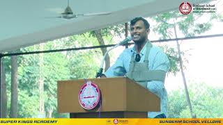 Super Kings Academy Vellore Inauguration  Cricketer MrNatarajans Speech [upl. by Neih]